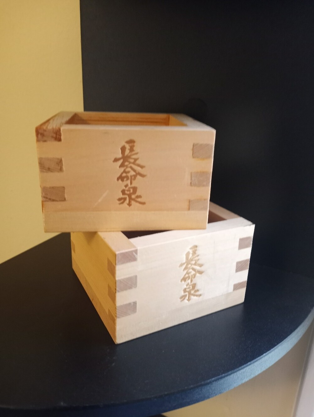 Wooden Sake Masu Cups - Natural Light Wood